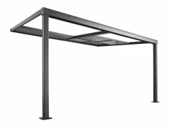 Best EXPERTLAND Pérgola adosada con techo deslizable, 12m², antracita IZEDA Gris antracita