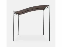 Sweeek Pérgola adosada de acero, 3x2.5m pardo
