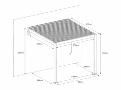 Outlet Pérgola adosada de aluminio con lamas orientables 9,36 m² - SERADO Pérgola