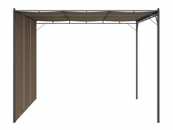 Online Pérgola Amapola techo corredizo + cortina lateral taupe 225x300x300 cm Cenador Y Quiosco