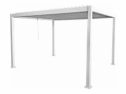Discount Pérgola bioclimática autoportante con lamas orientables - 12 m² - blanca - AMALFI Pérgola