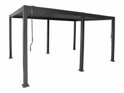 Pérgola bioclimática autoportante con lamas orientables - 15 m² - antracita - AMALFI Pérgola