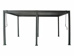Pérgola bioclimática autoportante con lamas orientables - 15 m² - antracita - AMALFI Pérgola