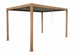 Clearance Pérgola bioclimática autoportante, lamas orientables - 12 m² - color natural - AMALFI Pérgola