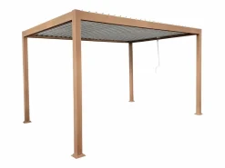 Clearance Pérgola bioclimática autoportante, lamas orientables - 12 m² - color natural - AMALFI Pérgola