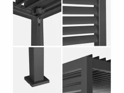 Sale Pérgola bioclimática de aluminio y acero con lamas orientables y Pérgola