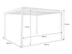 Sweeek Pérgola bioclimática de aluminio y acero con lamas orientables,
