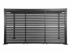 Clearance Pérgola bioclimática de aluminio y acero 3x4m + 3 persianas 1.3m Pérgola
