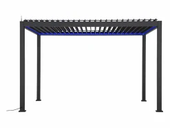 Clearance Pérgola bioclimática de aluminio con iluminación led 3x4m antracita Pérgola