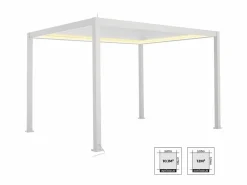 Sweeek Pérgola bioclimática de aluminio con iluminación led 3x4m