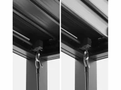 Sweeek Pérgola bioclimática de aluminio y acero 3x4m + barra 3m antracita
