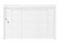 Online Sweeek Pérgola bioclimática de aluminio 3x4m + 3 persianas de 130cm Blanco