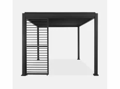 Sweeek Pérgola bioclimática de aluminio 3x4m + 3 persianas 1m lamas