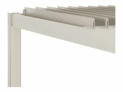 Sweeek Pérgola bioclimática de aluminio y acero con lamas orientables, Beige