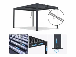 Habitat et jardin Pérgola bioclimática de aluminio <> - 3 x 4 m - Antracita