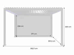 Discount Pérgola bioclimática triomphe 3x4m led + toldo de 4m antracita Pérgola