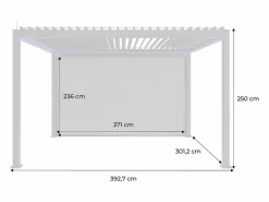 Discount Pérgola bioclimática triomphe 3x4m led + toldo de 4m antracita Pérgola