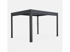 Outlet Pérgola bioclimática 3x4m con toldo vertical de 4m antracita Pérgola