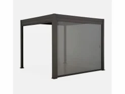 Outlet Pérgola bioclimática 3x4m con toldo vertical de 4m antracita Pérgola