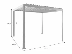 Online Pérgola bioclimática 3x3m de aluminio y acero con lamas orientables y Pérgola