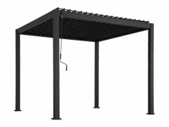 Pérgola bioclimática 3x3m de aluminio con lamas orientables antracita Pérgola