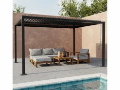 Sweeek Pérgola bioclimática 3x4m de aluminio y acero con lamas orientables