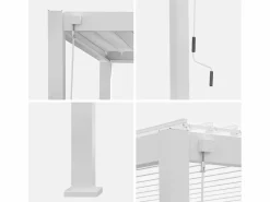 Sweeek Pérgola bioclimática 3x4m de aluminio con lamas orientables