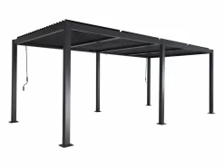 Discount Sweeek Pérgola bioclimática 3x6m de aluminio y acero con lamas orientables Negro