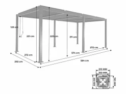 Discount Sweeek Pérgola bioclimática 3x6m de aluminio y acero con lamas orientables Negro