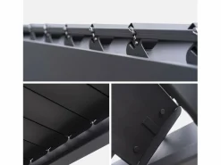 New Sweeek Pérgola bioclimática 3x4m de aluminio con lamas orientables antracita Negro