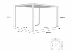 Discount Pérgola bioclimática 3x4m de aluminio con lamas orientables Pérgola
