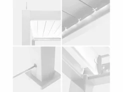 Sweeek Pérgola bioclimática 3x3m eléctrica de aluminio con iluminación led