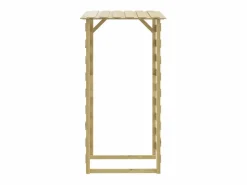 Pérgola con techo madera de pino impregnada 100x90x200 cm ES329816 Marru00f3n