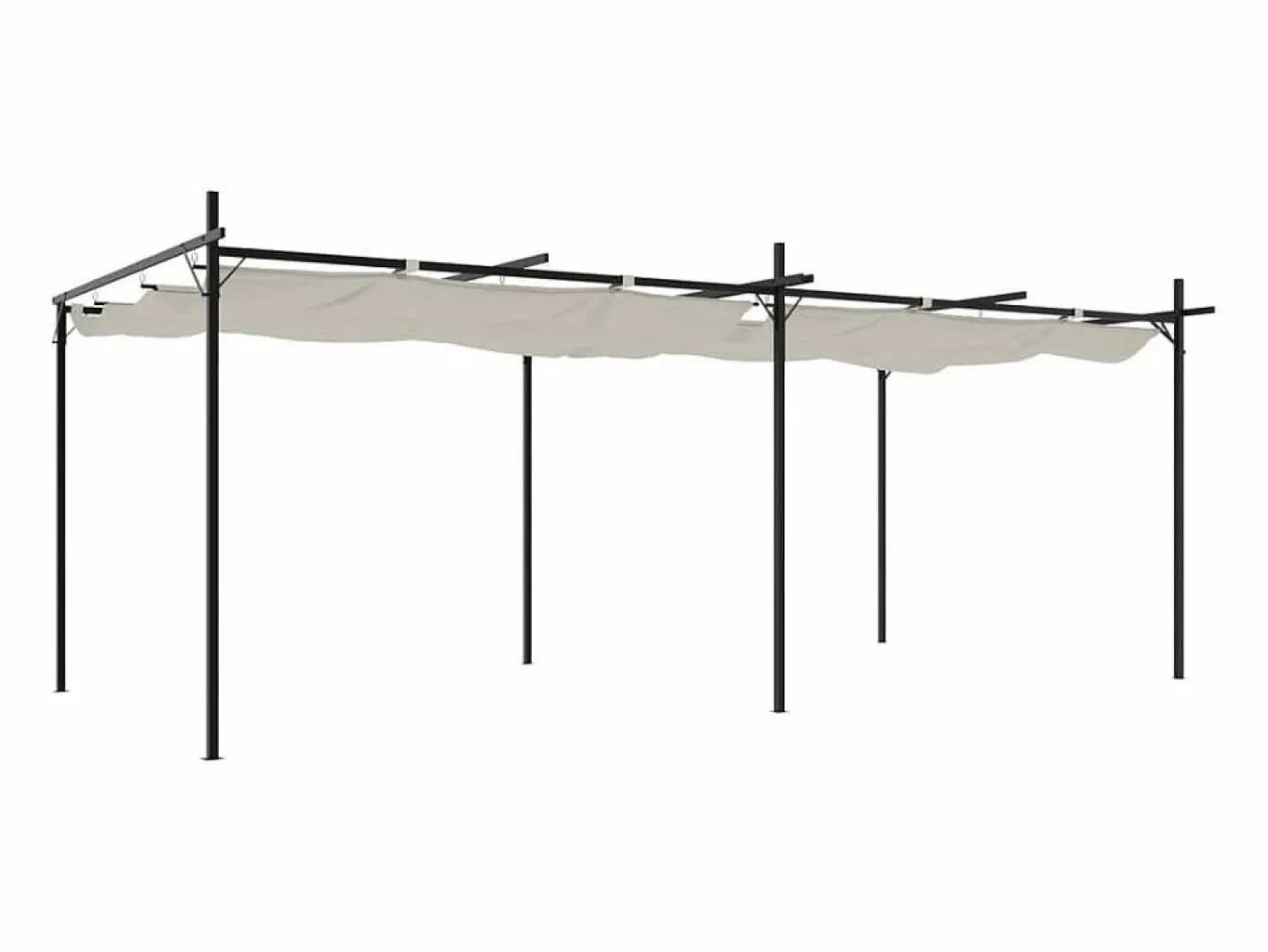 Best Pérgola con techo retráctil 589x292x230 cm Pérgola