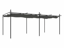 Hot Pérgola con techo retráctil antracita 589x292x230 cm Gris