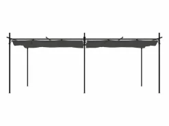 Hot Pérgola con techo retráctil antracita 589x292x230 cm Gris
