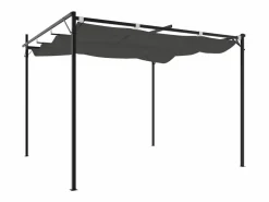 Hot Pérgola con techo retráctil antracita 295x292x230 cm Gris