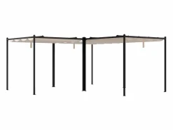 EXPERTLAND Pérgola de acero con techo retráctil - 15,9 m² - - MAZARA