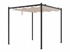 Sale EXPERTLAND Pérgola de acero con techo retráctil - 5,3 m² - - MAZARA Negro