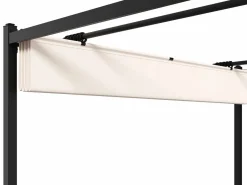 Sale EXPERTLAND Pérgola de acero con techo retráctil - 5,3 m² - - MAZARA Negro