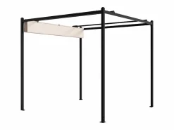 Sale EXPERTLAND Pérgola de acero con techo retráctil - 5,3 m² - - MAZARA Negro