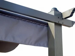 Clearance Pérgola de aluminio con techo retráctil - 3 x 4 m - Antracita Pérgola
