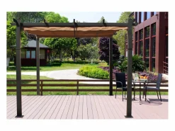 New Concept-Usine Pérgola de aluminio 3x3m Gazebo Topo