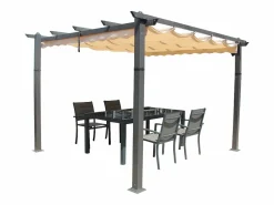 New Concept-Usine Pérgola de aluminio 3x3m Gazebo Topo