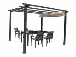 New Concept-Usine Pérgola de aluminio 3x3m Gazebo Topo