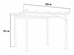 Best Pérgola de jardín exterior 3x3 m de aluminio Firenze UV Moon - Cenador Y Quiosco