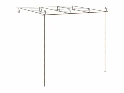 Pérgola de jardín marrón antiguo 4x3x2,5 m hierro ES486343