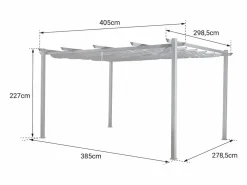 New Pérgola independiente 3 × 4m CASSIS topo estructura de aluminio Pérgola