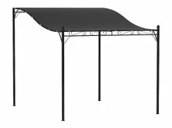 DripeX Pérgola mural con 16 agujeros de drenaje y lona de poliéster de alta densidad 180 g/m² - 248x298x200/250Hcm