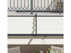 DripeX Pérgola mural en aluminio - 297L x 297B x 200/230H cm - con techo retráctil - estructura de aluminio -